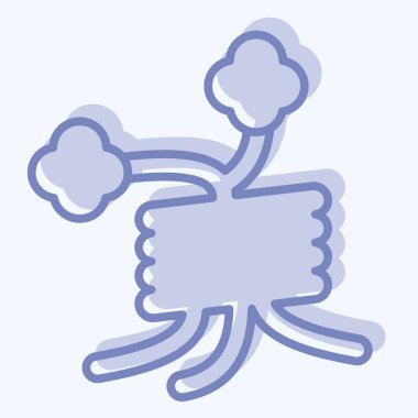 Simge Ölü Ağacı. Cadılar Bayramı sembolüyle ilgili. İki ton stili. Basit tasarım çizimi