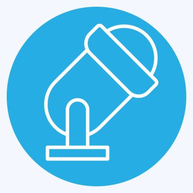 Simge Spotlight. Geçit töreni sembolüyle ilgili. Mavi gözlü. Basit tasarım çizimi