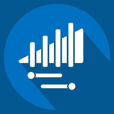 Simge ksilofonu. Geçit töreni sembolüyle ilgili. Uzun gölge tarzı. Basit tasarım çizimi