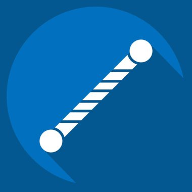 Simge Majornet. Geçit töreni sembolüyle ilgili. Uzun gölge tarzı. Basit tasarım çizimi