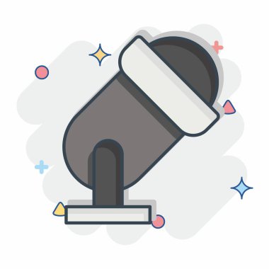 Simge Spotlight. Geçit töreni sembolüyle ilgili. Çizgi roman. Basit tasarım çizimi