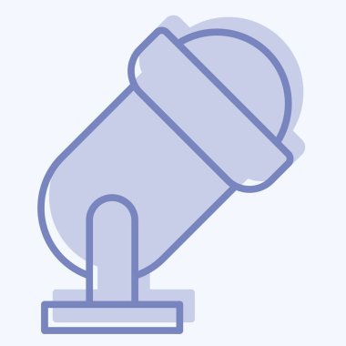 Simge Spotlight. Geçit töreni sembolüyle ilgili. İki ton stili. Basit tasarım çizimi