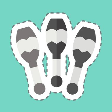 Çıkartma hattı jonglörlüğü kesti. Geçit töreni sembolüyle ilgili. Basit tasarım çizimi