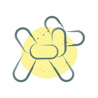 Simge Balon Köpeği. Geçit töreni sembolüyle ilgili. Renkli Leke Biçimi. Basit tasarım çizimi