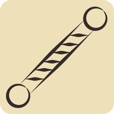 Simge Majornet. Geçit töreni sembolüyle ilgili. El çizimi tarzı. Basit tasarım çizimi