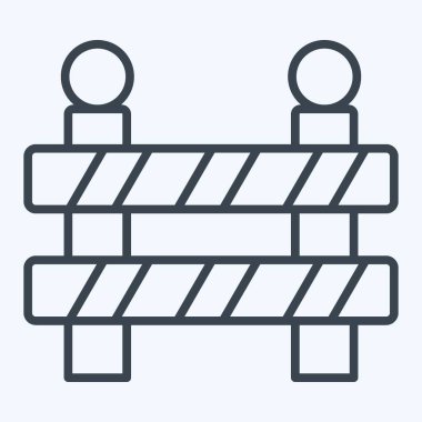 Simge bariyeri. Geçit töreni sembolüyle ilgili. Sıra tarzı. Basit tasarım çizimi