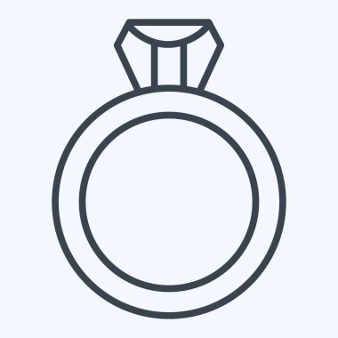 Simge halkası. Kadın Günü sembolüyle ilgili. Sıra tarzı. Basit tasarım çizimi