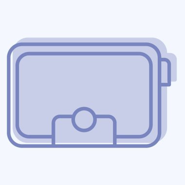 Simgesel çanta. Kadın Günü sembolüyle ilgili. İki ton stili. Basit tasarım çizimi