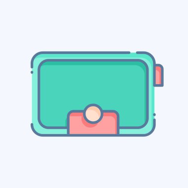 Simgesel çanta. Kadın Günü sembolüyle ilgili. Karalama stili. Basit tasarım çizimi