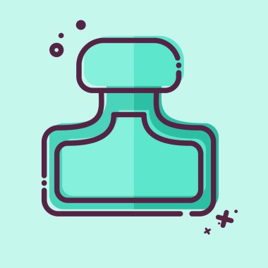 Simge parfümü. Kadın Günü sembolüyle ilgili. MBE tarzı. Basit tasarım çizimi