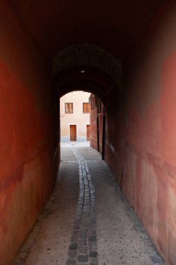 Alcazar, Segovia, İspanya 'dan Segovia' nın tarihi merkezine bakın. Yüksek kalite fotoğraf