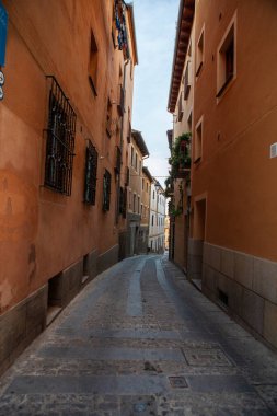 Alcazar, Segovia, İspanya 'dan Segovia' nın tarihi merkezine bakın. Yüksek kalite fotoğraf