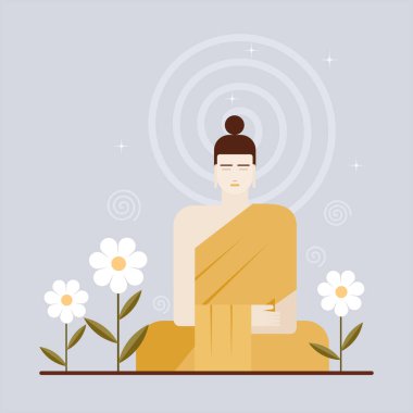 Buda 'nın huzur içinde meditasyonu