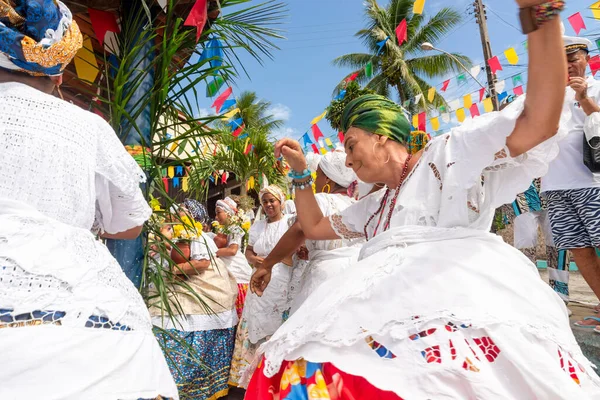 Saubara Bahia Brazil June 2022 Members Candomble Religion Dancing Together — Stock Photo, Image