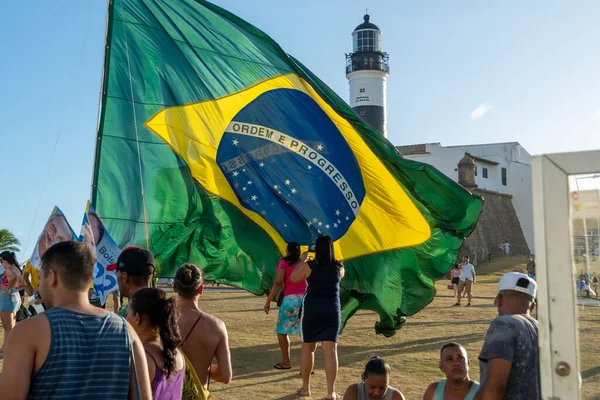 Salvador Bahia Brazil October 2022 Supporters President Brazil Jair Bolsonaro — Stock Photo, Image