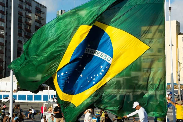 Сальвадор Баия Бразилия Октября 2022 Года Сторонники Президента Бразилии Джейра — стоковое фото