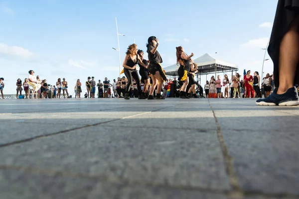 Salvador Bahia Brazylia Października 2022 Niski Widok Kobiet Tańczących Taniec — Zdjęcie stockowe