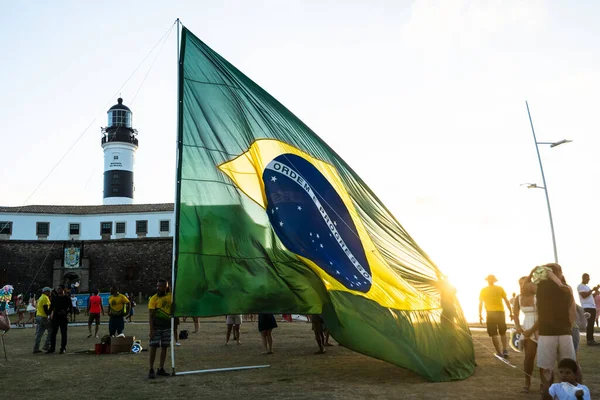 Salvador Bahia Brasilien Oktober 2022 Supporters President Brazil Jair Bolsonaro — Stockfoto