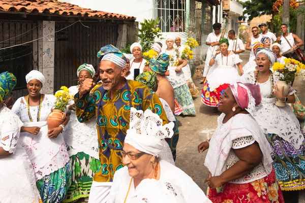 Saubara Bahia Brazil June 2022 Candomble Members Dancing Singing Religious — Stock Photo, Image