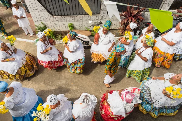 Saubara Bahia Brasil Junho 2022 Membros Religião Candombla Dançando Cantando — Fotografia de Stock