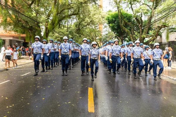 Salvador Bahia Brasil Setembro 2022 Oficiais Militares Brasileiros São Vistos — Fotografia de Stock