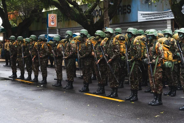 Salvador Bahia Brazil September 2022 Στρατιωτικό Προσωπικό Του Στρατού Της — Φωτογραφία Αρχείου