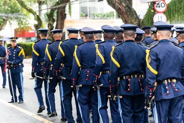 Сальвадор Баїя Бразилія Вересня 2022 Бразильські Офіцери Марширують Вулицею День — стокове фото