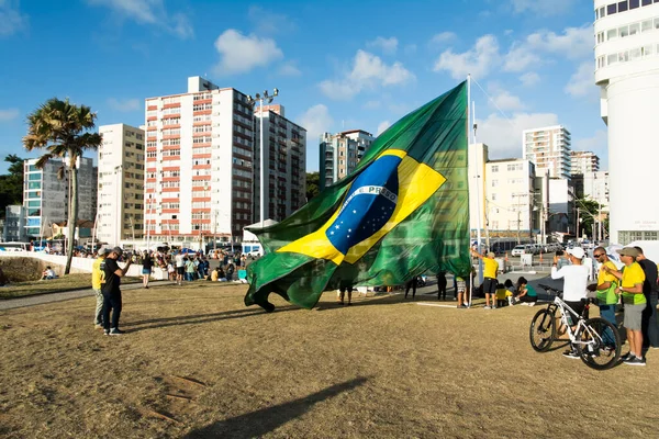 Сальвадор Баия Бразилия Октября 2022 Года Сторонники Президента Бразилии Джейра — стоковое фото