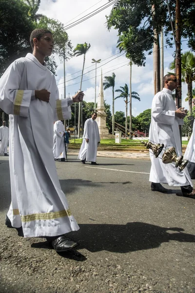 Salvador Bahia Brésil Mai 2016 Prêtre Utilise Thurible Pour Expirer — Photo