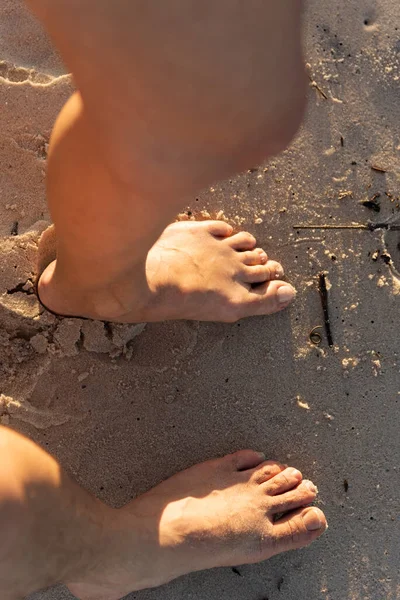 Fötter Stranden Stranden Guaibim Valenca Brasilien — Stockfoto