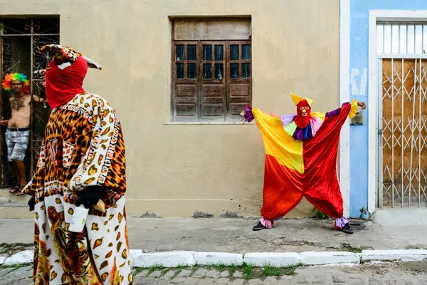 Maragogipe, Bahia, Brazil - February 27, 2017: People have fun dressed up during the carnival in the city of Maragogipe in Bahia.