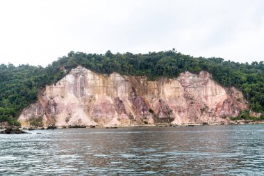 Cairu, Bahia, Brazil - January 19, 2023: View of the sea from the cliff of Morro de Sao Paulo, in the city of Cairu in the Brazilian state of Bahia.