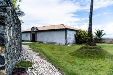Cairu, Bahia, Brazil - January 19, 2023: View from inside the Morro de Sao Paulo fort in the city of Cairu.