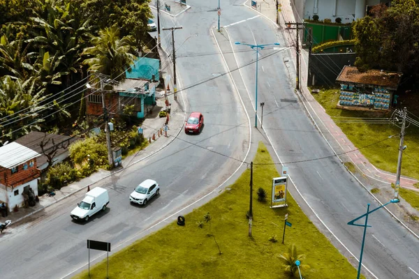 Сальвадор Баия Бразилия Сентября 2022 Года Интенсивное Движение Транспорта Улицах — стоковое фото