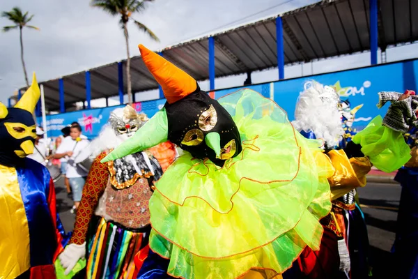 Salvador Bahia Brazil February 2023 Group Wearing Traditional Venetian Carnival — Stockfoto