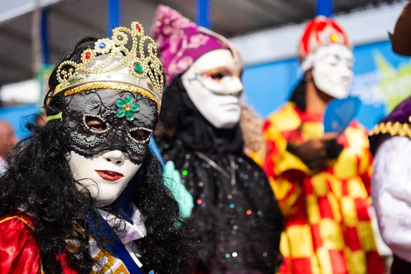 Salvador Bahia Brazil February 2023 Masked People Seen Pre Carnival — Stock Photo, Image