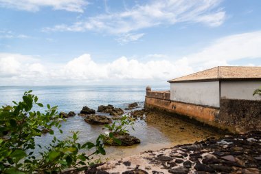 Cairu, Bahia, Brazil - January 19, 2023: Support house for the Fortification of Morro de Sao Paulo, in the city of Cairu.