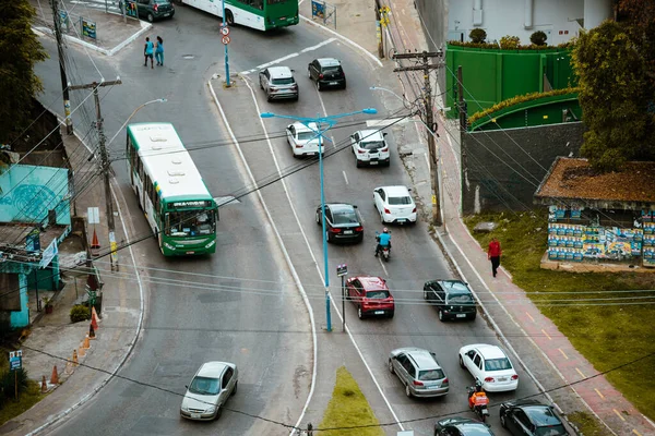 stock image Salvador, Bahia, Brazil - September 24, 2022: Intense movement of traffic on the streets of the Pernambues neighborhood in Salvador, Bahia.