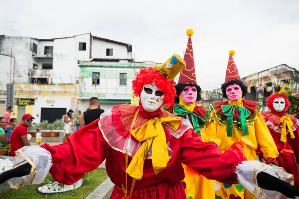 Maragogipe Bahia Brazil February 2023 Costumed People Playing Carnival City — Stock Fotó