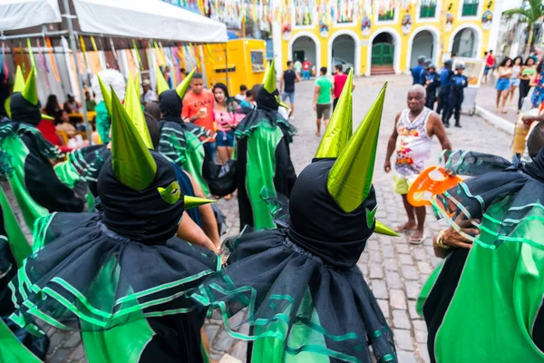 Maragogipe Bahia Brazil February 2023 Group People Dressed Faces Maragogipe — Zdjęcie stockowe