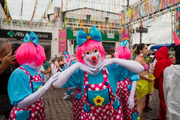 Maragogipe Bahia Brazil February 2023 Group People Dressed Clowns Have — Stockfoto