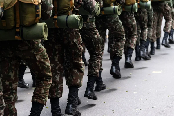 Salvador Bahia Brasile Settembre 2022 Soldati Dell Esercito Piedi Con — Foto Stock