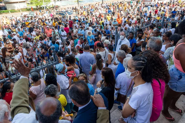 Salvador Bahia Brasil Dezembro 2022 Milhares Fiéis Católicos Participam Missa — Fotografia de Stock