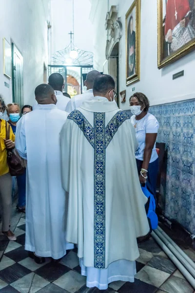 Salvador Bahía Brasil Diciembre 2022 Sacerdotes Seminaristas Participan Misa Honor — Foto de Stock