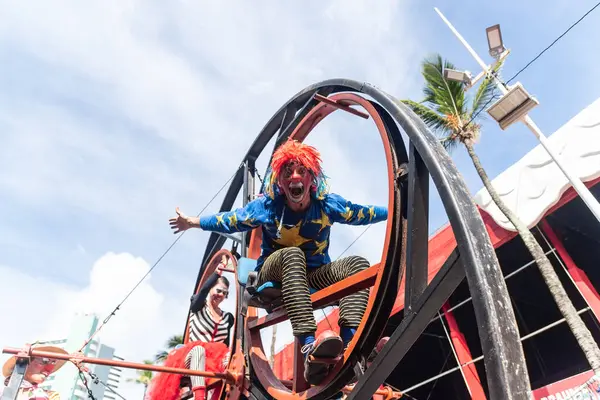 Salvador Bahia Brazil February 2023 Circus Performers Perform Pre Carnival — Photo