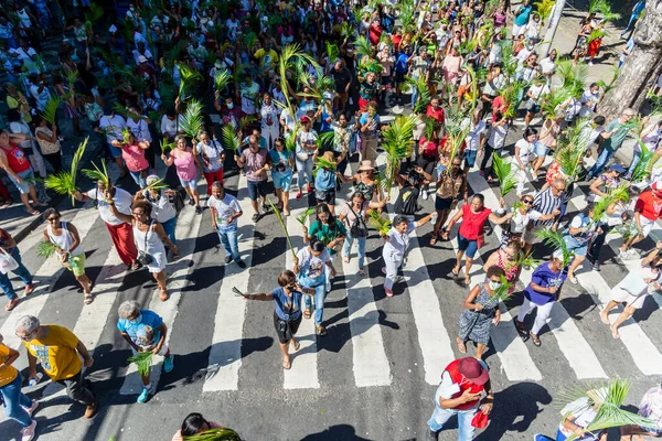 Сальвадор Баия Бразилия Апреля 2023 Года Сотни Католических Верующих Замечены — стоковое фото
