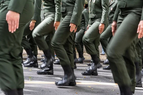 Salvador Bahia Brasile Setembro 2022 Soldati Dell Esercito Femminile Sfilano — Foto Stock