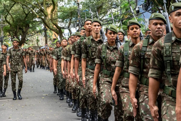 Сальвадор Баїя Бразилія Сетембро 2022 Бразильські Військові Паради Під Час — стокове фото