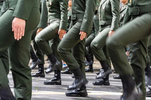 Salvador Bahia Brasile Setembro 2022 Soldati Dell Esercito Femminile Sfilano — Foto Stock