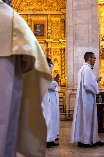 Сальвадор Баїя Бразилія Червня 2022 Священиків Семінаристів Можна Побачити Базиліці — стокове фото